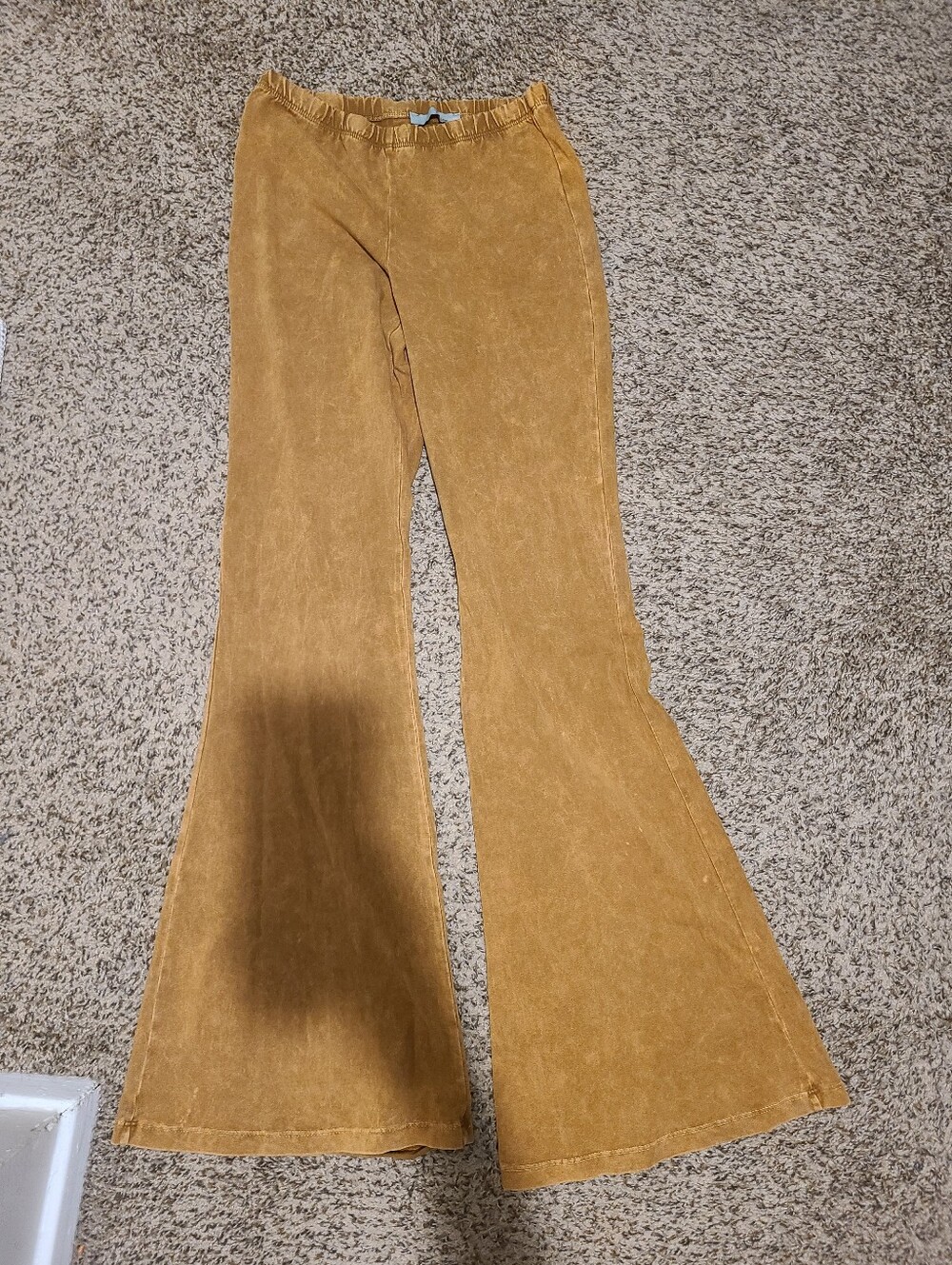 Women’s Western High-Waist Flared Legginga - Mustard Brown